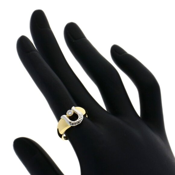 CELINE 18k Yellow Gold Diamond Ring - Picture 7 of 11